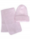 Gorro y bufanda canalé Niño-Niña (3-8 años) Rosa Pink