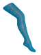 Leotardo de perlé calado en espiga lateral Turquesa Turquoise