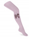 Leotardos lisos con lazo de raso doble Rosa Pastel Pinkpie