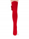 Calcetines altos sobre rodilla con flor de tul Rojo Red