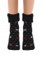 Calcetines Suaves Cardados Copos Nieve Marino Navyblue