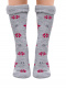 Calcetines Altos Suaves Estrellas Gris Grey