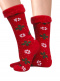 Calcetines Altos Suaves Estrellas Rojo Red