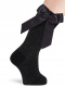 Calcetines Altos con Brillo y Lazo Negro Black