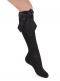 Calcetines Altos con Brillo y Lazo Negro Black