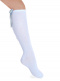 Calcetines altos con costura trasera y lazo raso largo Azul Bebe Babyblue