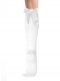 Calcetines altos con costura trasera y lazo raso largo Blanco White