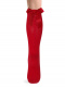 Calcetines altos con costura trasera y lazo raso largo Rojo Red