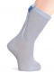 Calcetines altos plumeti con costura trasera y lazo largo Azul Bebe Babyblue