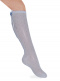 Calcetines altos plumeti con costura trasera y lazo largo Azul Bebe Babyblue