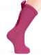 Calcetines altos plumeti con costura trasera y lazo largo Fucsia Fuchsia