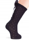 Calcetines altos plumeti con costura trasera y lazo largo Marino Navyblue