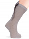 Calcetines altos plumeti con costura trasera y lazo largo Perla Pearl