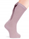 Calcetines altos plumeti con costura trasera y lazo largo Rosa Palo Rosewood
