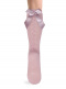 Calcetines altos plumeti con costura trasera y lazo largo Rosa Palo Rosewood
