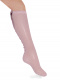 Calcetines altos plumeti con costura trasera y lazo largo Rosa Palo Rosewood