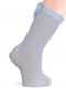 Calcetines altos plumeti con costura trasera y lazo triple Azul Bebe Babyblue