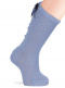Calcetines altos plumeti con costura trasera y lazo triple Azul Suave Softblue