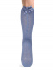 Calcetines altos plumeti con costura trasera y lazo triple Azul Suave Softblue
