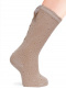 Calcetines altos plumeti con costura trasera y lazo triple Haya Peanut
