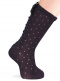 Calcetines altos plumeti con costura trasera y lazo triple Marino Navyblue