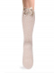 Calcetines altos plumeti con costura trasera y lazo triple Papiro Papyrus
