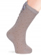 Calcetines altos plumeti con costura trasera y lazo triple Perla Pearl