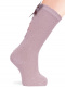 Calcetines altos plumeti con costura trasera y lazo triple Rosa Palo Rosewood