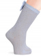 Calcetines altos plumeti con costura trasera y lazo doble Azul Bebe Babyblue