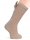 Calcetines altos plumeti con costura trasera y lazo doble Haya Peanut