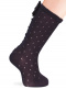 Calcetines altos plumeti con costura trasera y lazo doble Marino Navyblue
