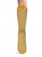 Calcetines altos plumeti con costura trasera y lazo doble Mostaza Mustard