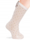 Calcetines altos plumeti con costura trasera y lazo doble Papiro Papyrus