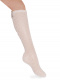 Calcetines altos plumeti con costura trasera y lazo doble Papiro Papyrus