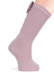 Calcetines altos plumeti con costura trasera y lazo doble Rosa Palo Rosewood