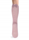Calcetines altos plumeti con costura trasera y lazo doble Rosa Palo Rosewood
