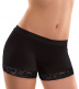 Short interior liso con encaje Negro Black