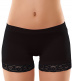 Short interior liso con encaje Negro Black