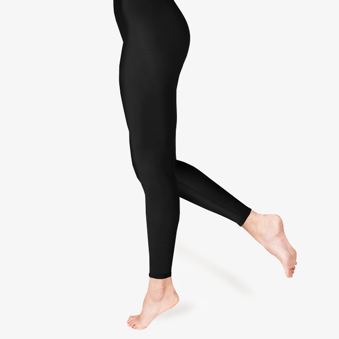 Legging negro tejido liso