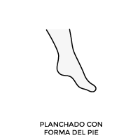 Icono planchado con forma de pie