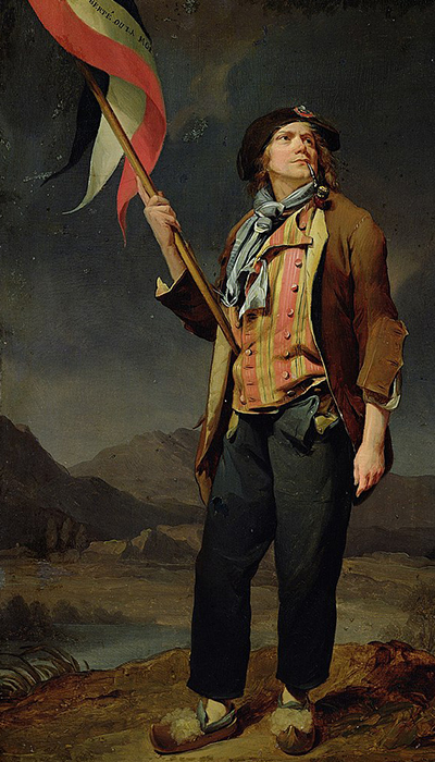 Retrato de un típico Sans Culotte de Louis-Léopold Boilly 