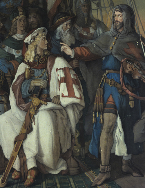 Walter va a las cruzadas - Eduard Ille Pintura Walter va a las cruzadas - Eduard Ille