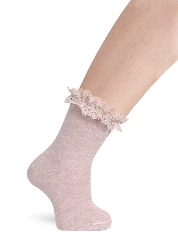 Calcetines cortos con puntilla Woman