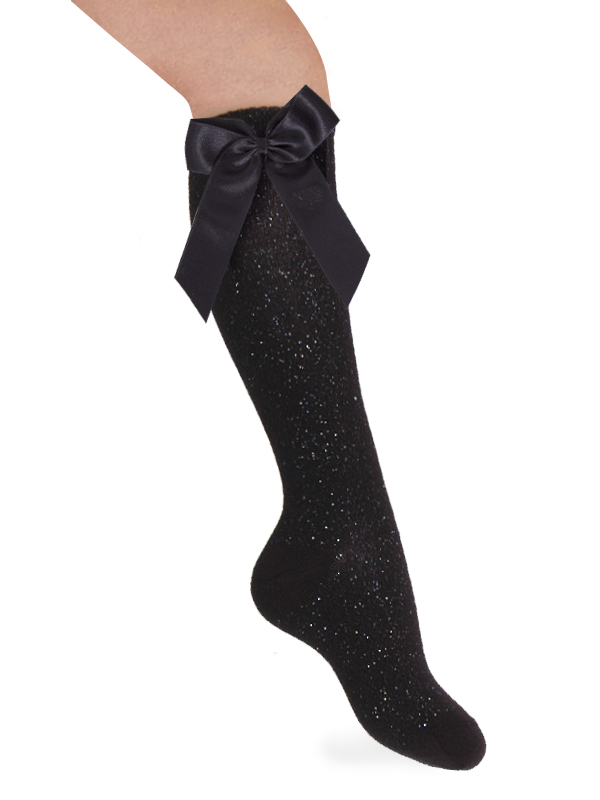 Calcetines Altos con Brillo Lazo - Woman